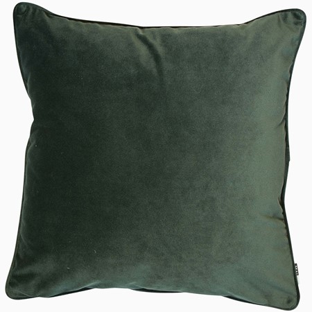 Luxe Velvet Piped Pine Green Cushion primary image