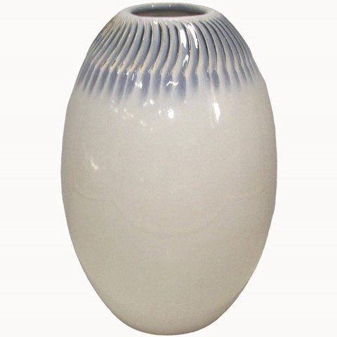 Blue & White Bee Hive Vase