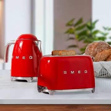 Smeg 2 Slice Red Toaster Image