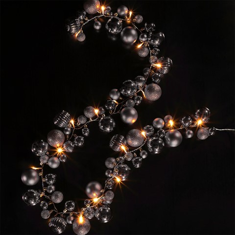 Silver Bauble Cluster Garland