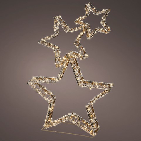 Outdoor Gold LED Stars