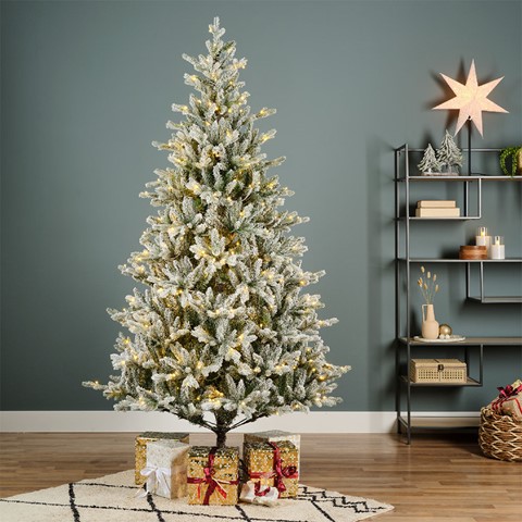 Allison Pine Snowy Pre-lit Christmas Tree 6ft9