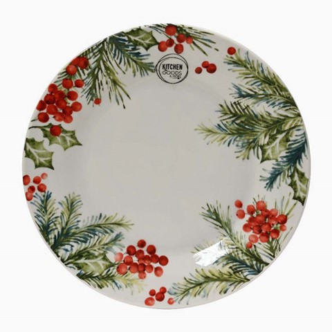 Mistletoe Pattern Breakfast Plate
