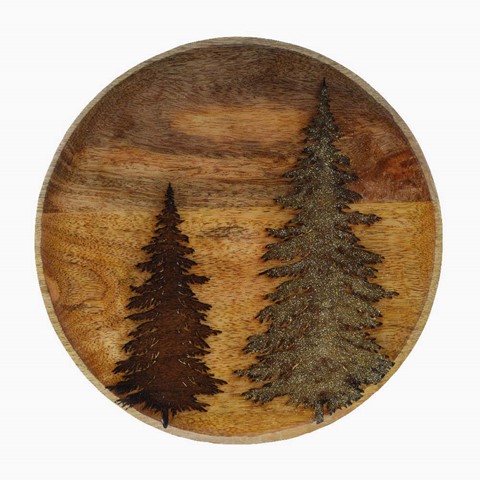 Christmas Tree Mangowood Small Plate