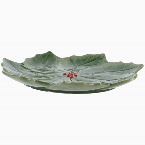 Shiny Holly Breakfast Plate