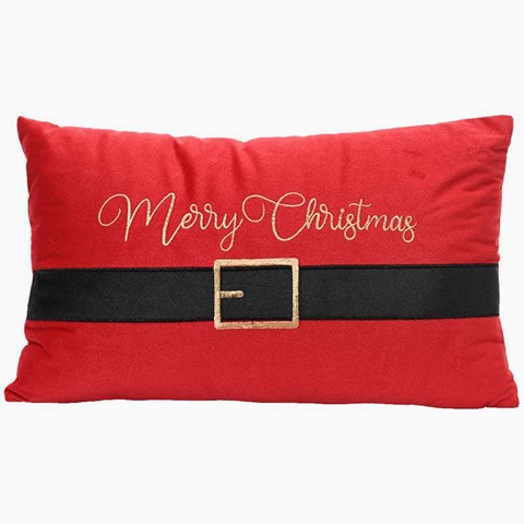 Santa Belt Merry Christmas Cushion