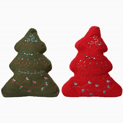 Red Christmas Tree Cushion
