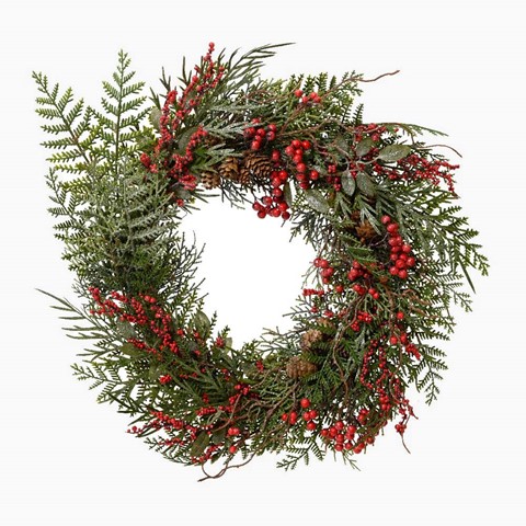 Glitter Berries Indoor Wreath