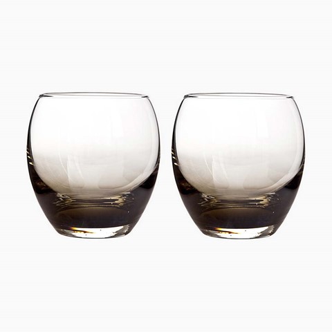 Denby Contemporary Smoked Grey Small Tumbler Set Of 2