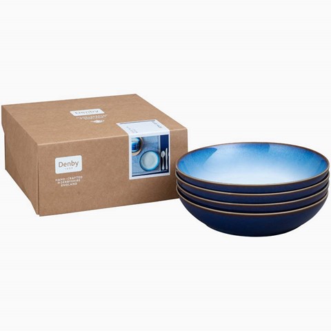 Denby Blue Haze Set of 4 Pasta Bowls