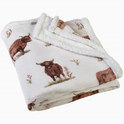 Angus Highland Cow Throw