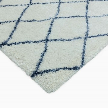 Ayda Cream & Blue Rug Image