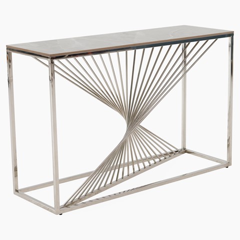 Atalanta Chrome Console Table