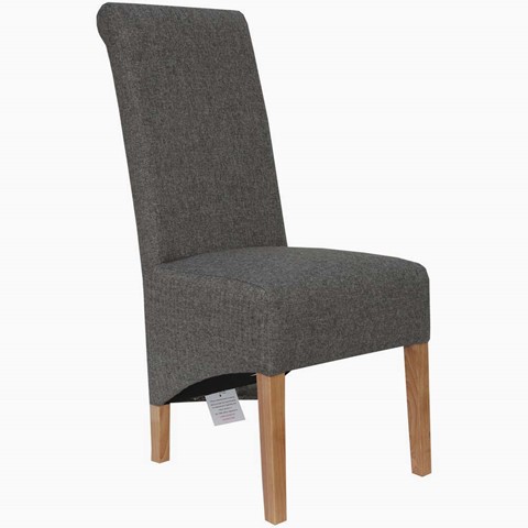 Avebury Dark Grey Scroll Back Dining Chair