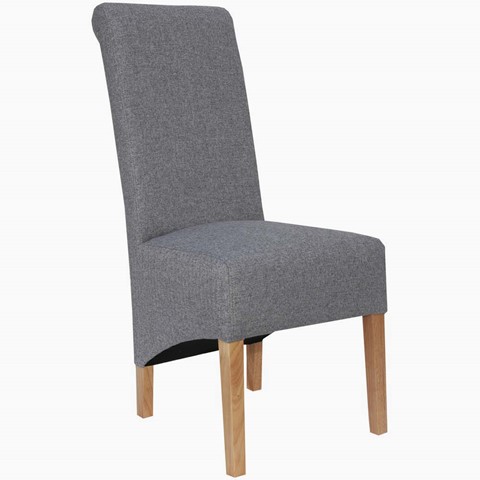 Avebury Light Grey Scroll Back Dining Chair
