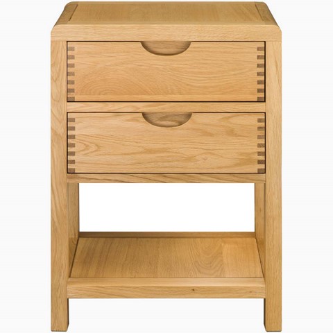 Ercol Bosco 2 Drawer Bedside Cabinet