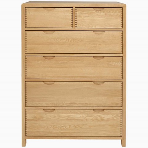 Ercol Bosco 6 Drawer Tall Wide Chest