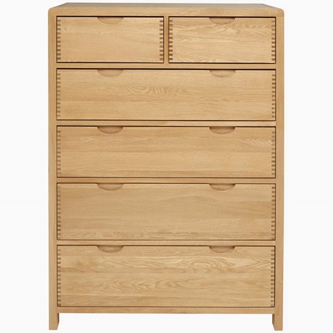 Ercol Bosco 6 Drawer Tall Wide Chest