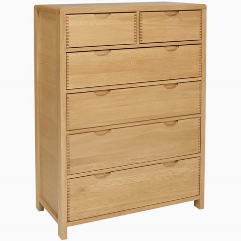 Ercol Bosco 6 Drawer Tall Wide Chest