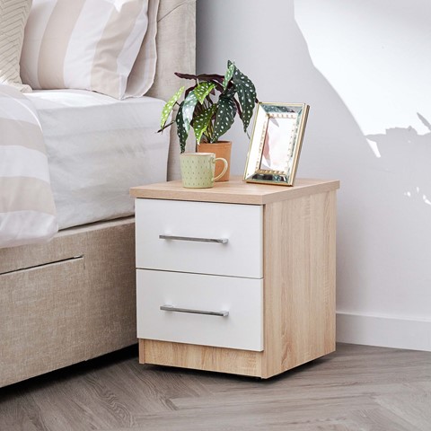 Catania 2 Drawer Bedside