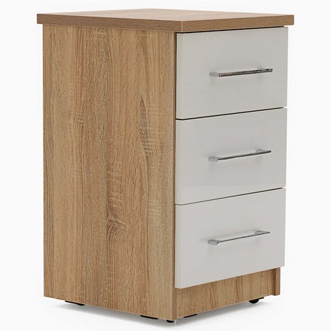 Catania 3 Drawer Bedside