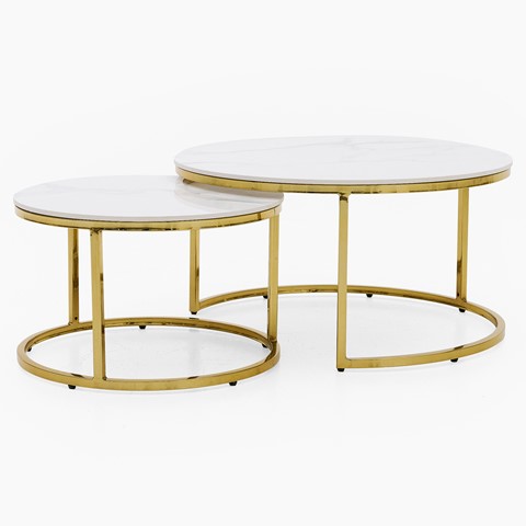 Circo White Coffee Nest of Tables