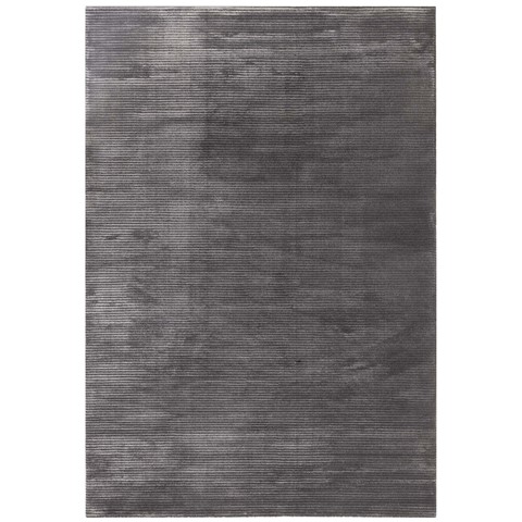 Karis Charcoal Plain Stripe Rug