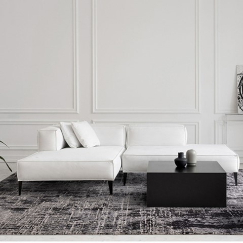 Karis Black Abstract Rug