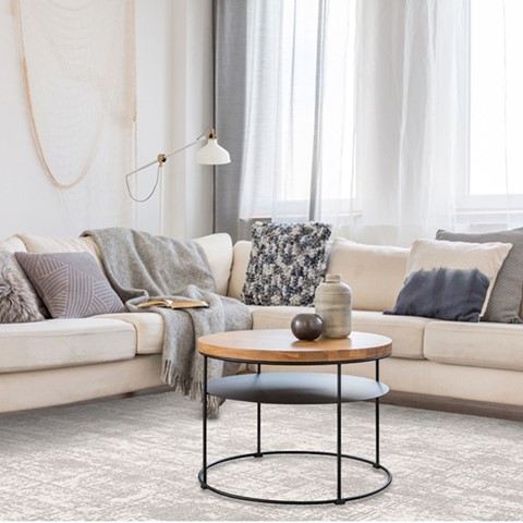 Karis Grey Abstract Rug