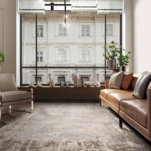 Karis Beige Border Rug