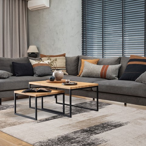 Karis Beige Lines Rug