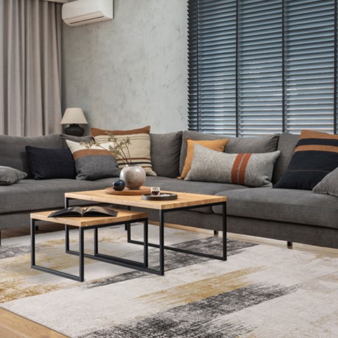 Karis Gold Lines Rug
