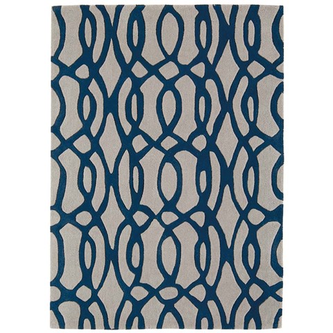 Matrix Wire Blue Rug