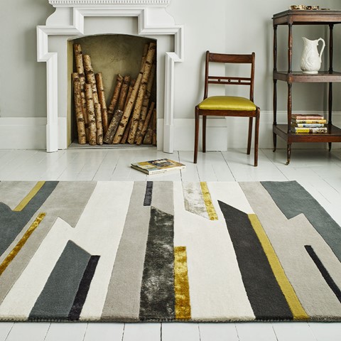 Maddox Mustard Rhombus Rug