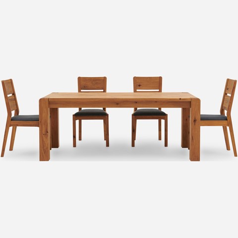 Mezzano 190cm Dining Table & 4 Chairs Set