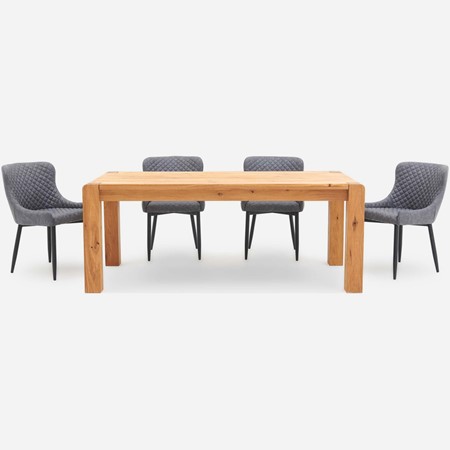 Mezzano Dining Table & 4 Petra Chairs Set primary image
