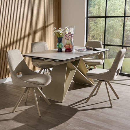 Minerva Extending Dining Table & 4 Jude Chairs Set  image