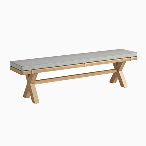 Navarre Cross Leg Dining Bench