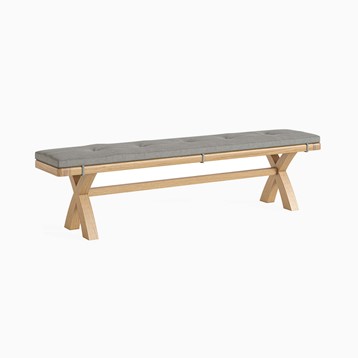 Navarre Cross Leg Dining Bench Image