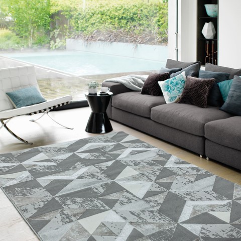 Opal Silver Flag Rug