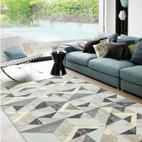 Opal Grey Flag Rug