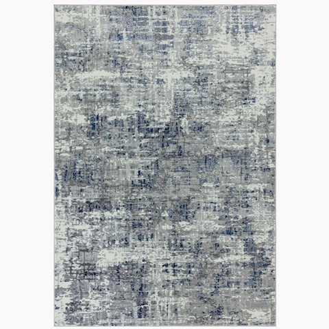 Opal Blue Abstract Rug
