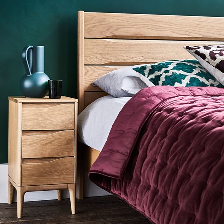 Ercol Rimini 3 Drawer Bedside Cabinet image