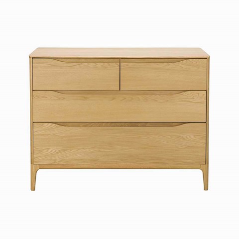 Ercol Rimini 4 Drawer Low Wide Chest