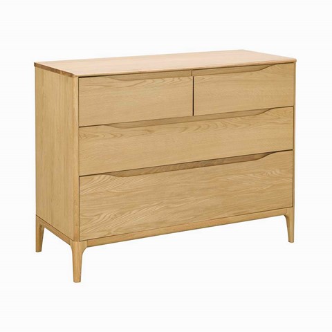 Ercol Rimini 4 Drawer Low Wide Chest