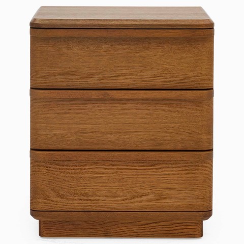 Serene 3 Drawer Bedside Table