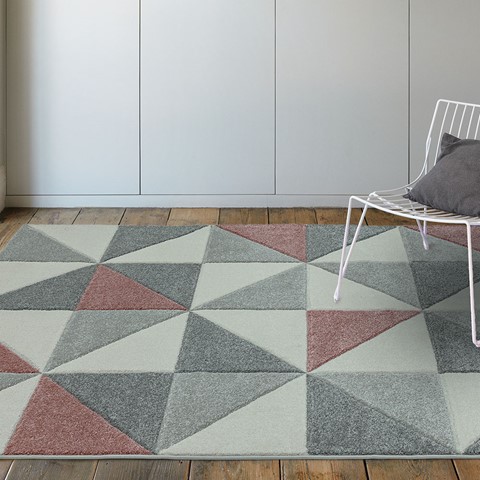 Skylar Pink Cubic Rug