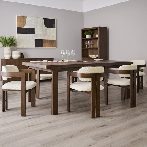 Sonoma Large Extending Dining Table & 4 Dining Armchairs Set