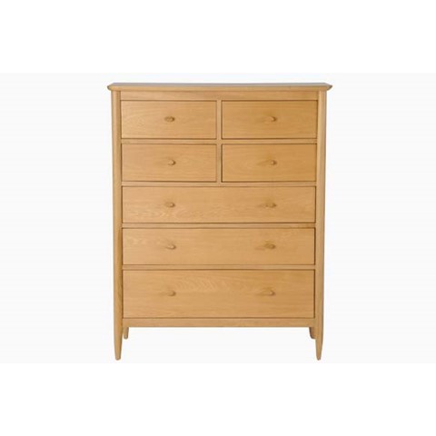 Ercol Teramo 7 Drawer Tall Wide Chest