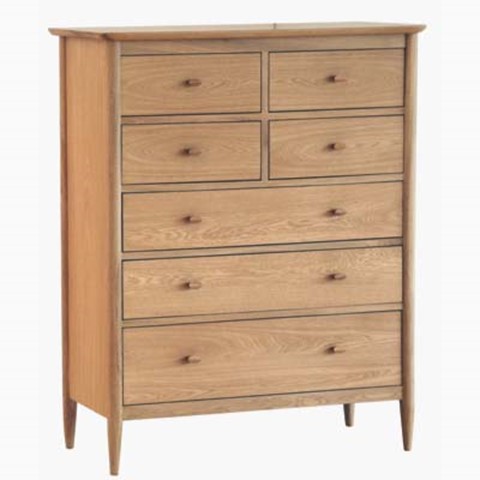 Ercol Teramo 7 Drawer Tall Wide Chest